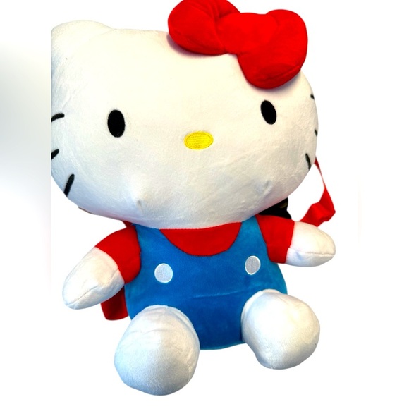 Hello Kitty Plush Back Pack Book Bag Sanrio Soft Plush Mini Backpack purse 13” - Picture 1 of 16